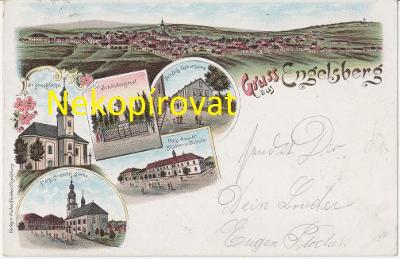 Pohlednice Andělská Hora ve Slezsku (Engelsberg) - dlouhá adresa, 1899