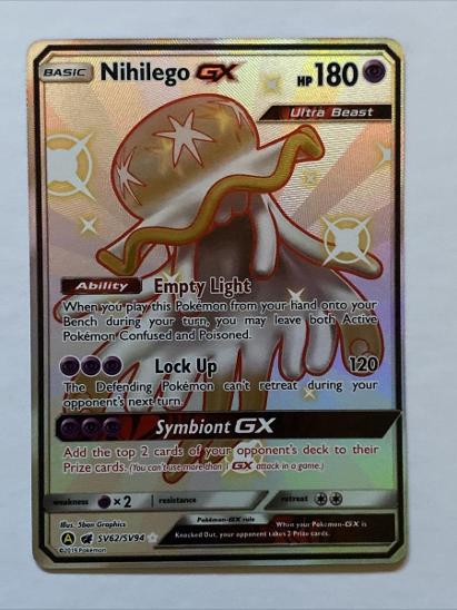 Pokemon Hidden Fates Nihilego GX SV62 