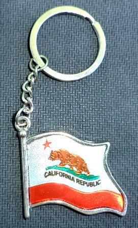 přívěsek na klíče - stát  CALIFORNIA - vlajka