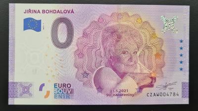 Jiřina Bohdalová, pamětní bankovka, stav UNC 