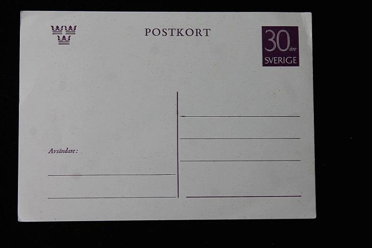 Post Kort Carte postale  , Sverige      (k1/1) - Filatelie