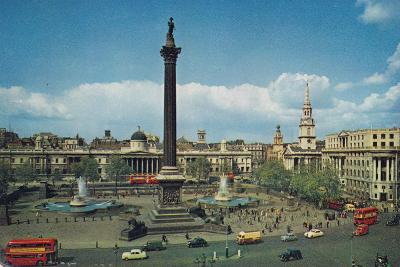 Anglie -  LONDÝN - Trafalgar Square a Nelson´s Column - r. 1967