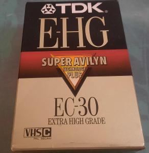 TDK Extra High Grade EC-30 VHSC video kazeta. NOVÁ. JAPAN.