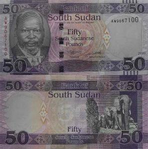 Sudán Jižní 50 liber P14d   UNC