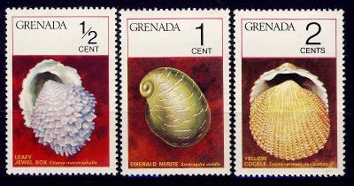 Grenada 1975 **/Mi. 685-7 , mušle , měkkýši , /0024/