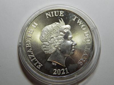 Niue 2 Dollars 2021 1 Oz Ag 999 UNC čŠU007 