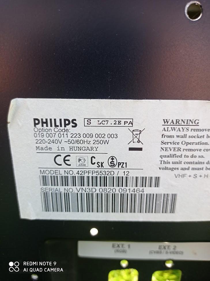 display na ND TV Philips  Samsung