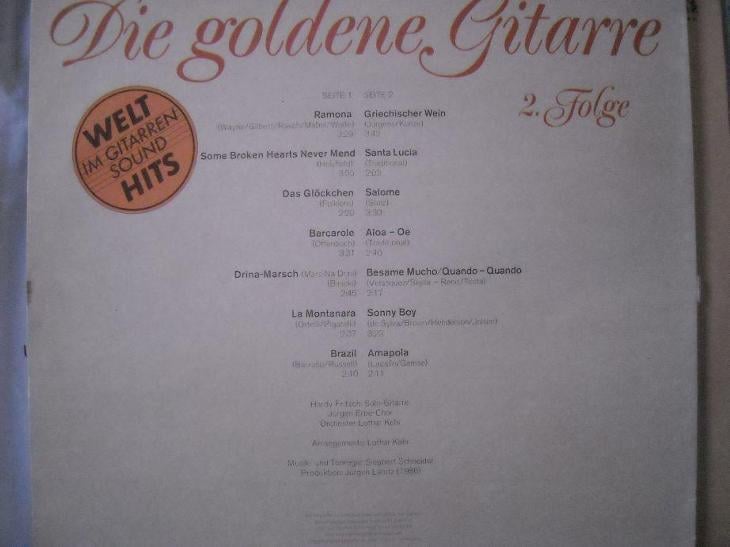 LP Die Goldene Gitarre - Santa Lucia, Besame Mucho, Barcarole apod. - Hudba
