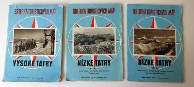 Staré turistické mapy – Vysoké Tatry, Nízké Tatry – Slovensko - 1953