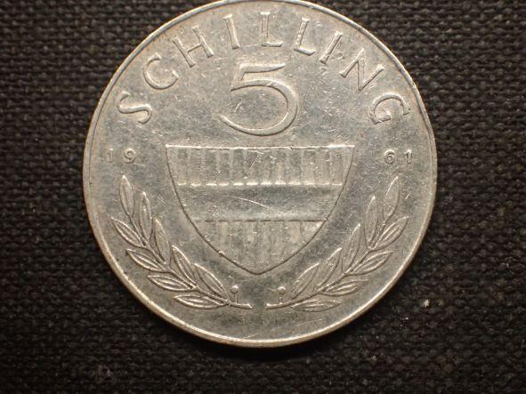 Rakousko  5 Schiling 1961, Ag - Numismatika