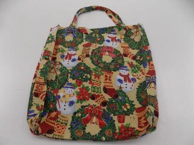 Sváteční bavlněná retro taška Kouzlo vánoc.
