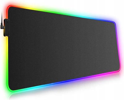 Veľká herná podložka myš a klávesnicu hráča RGB LED OSVETLENÍM 80x30cm