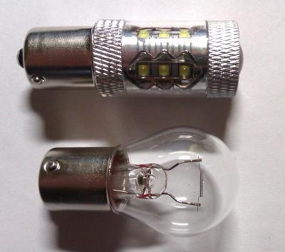 LED žárovka P21W - 16x CREE