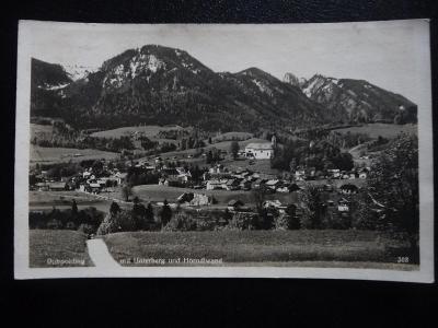 stará pohlednice Ruhpolding mit Unterberg und Horndiwand