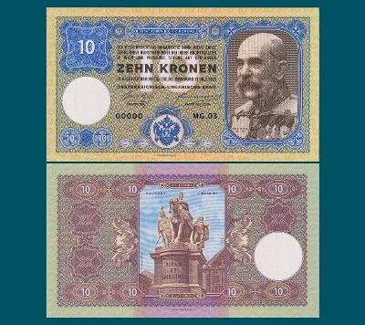 10 Kroner " Franz Josef I." série FJ 01 (2021) UNC "Gábriš"