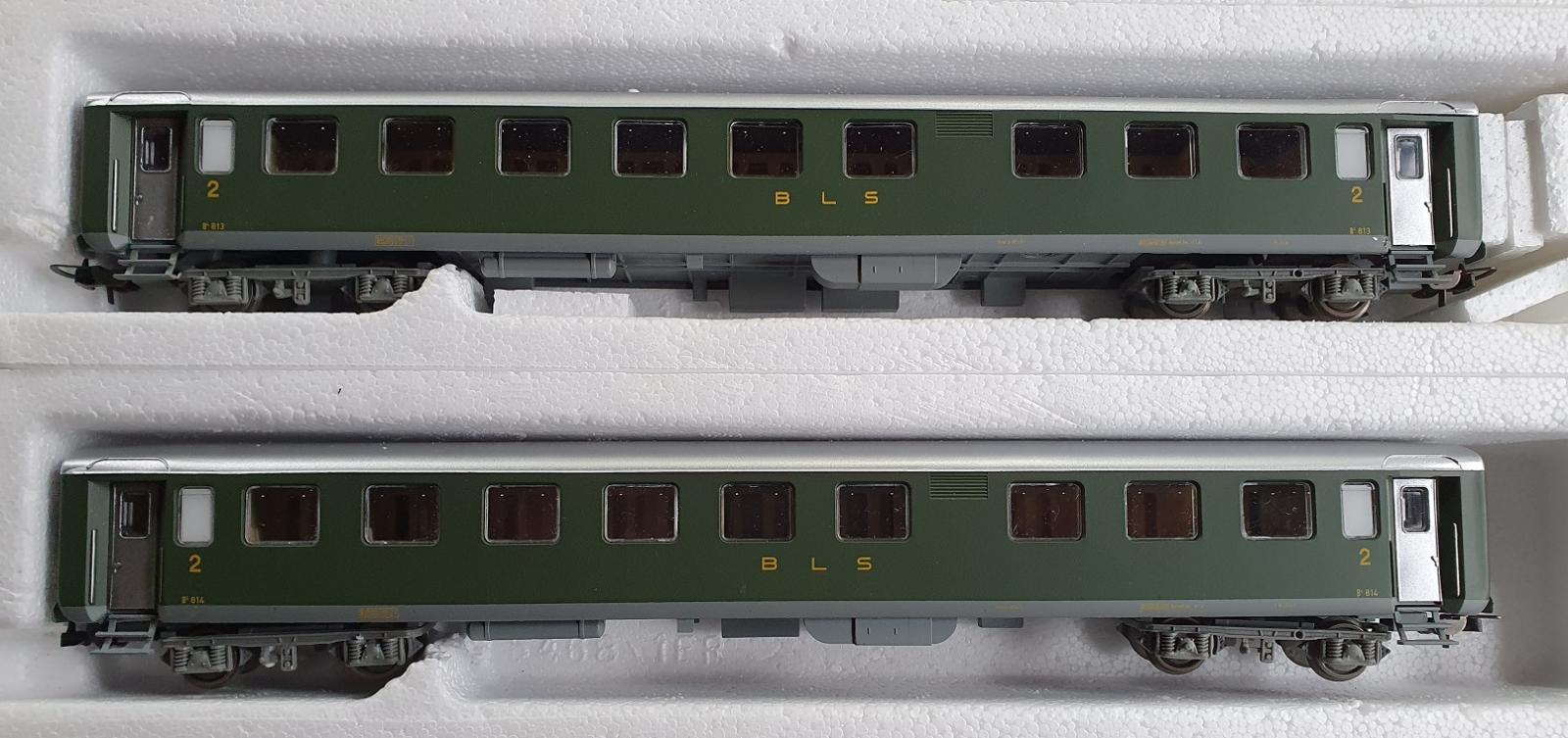 BLS set (3x) 4-osý osobní vagón, výrobce Sachsenmodelle, vláčky H0 - Modelová železnice