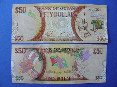 50 Dollars 2016 Guyana - výroční - P41 - UNC -  /S5/