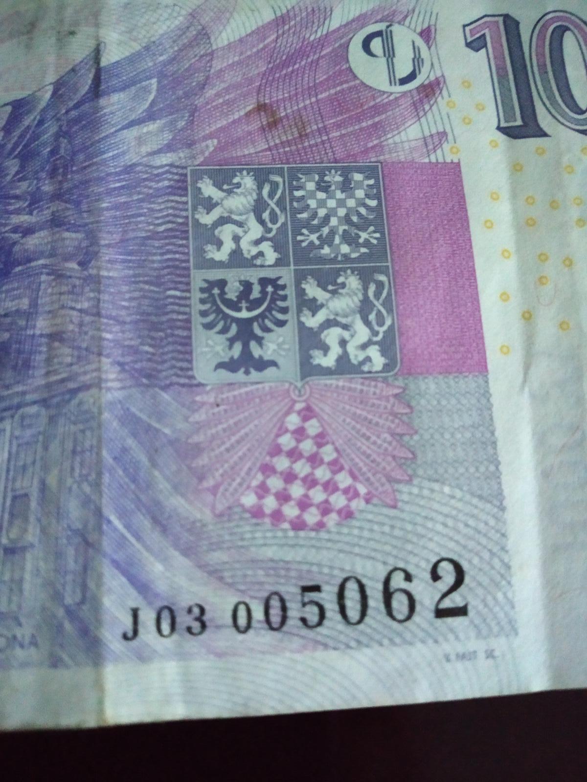 Bankovka 1000 kč,,,J 03,,,,,2008 - Bankovky