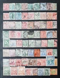 Sbírka poštovnich známek kolonii Anglie.