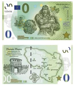 Memoeuro suvenírová bankovka 0 Euro 2021 Král Svatopluk