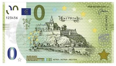 Memoeuro suvenírová bankovka 0 Euro Nitra 2020