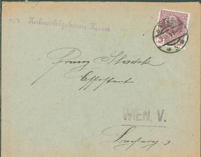 13B1121 Dopis na Franz Sladek Vídeň