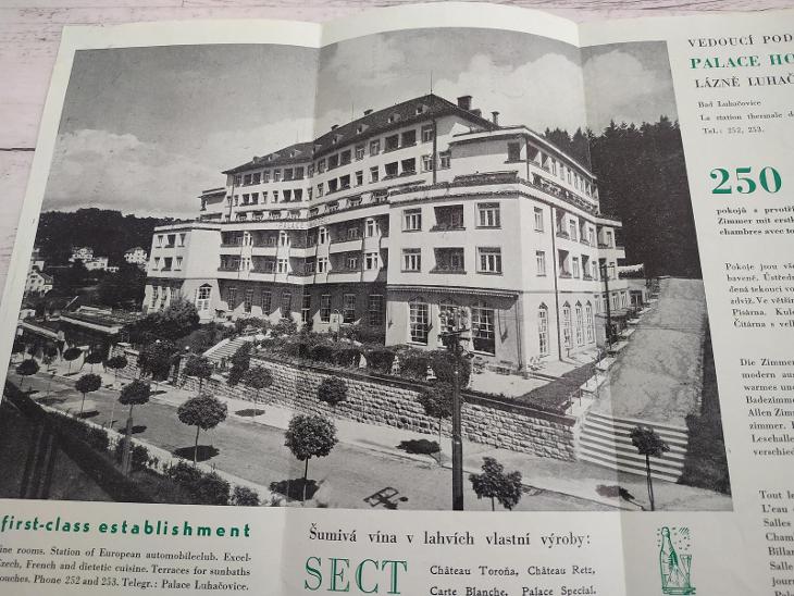 Prospekt Reklama Luhačovice Hotel Palace Lázně Luhačovice Foto Mapa