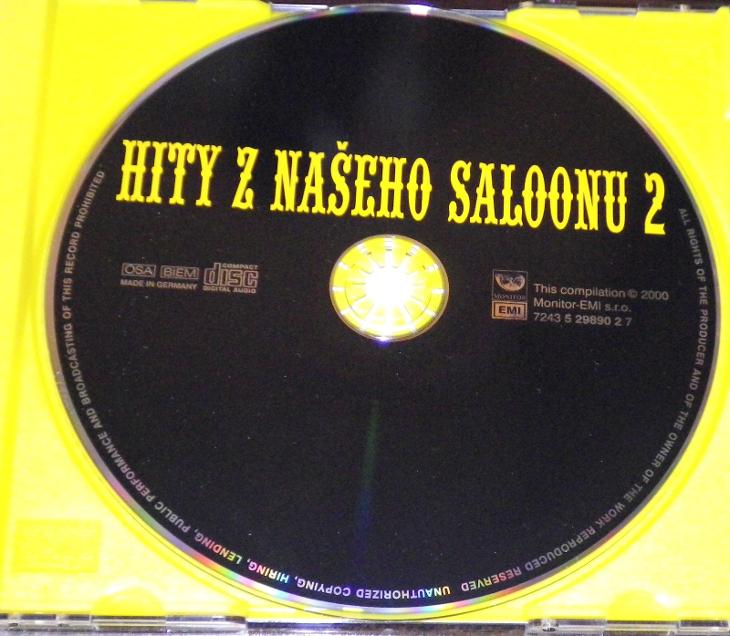 CD HITY Z NAŠEHO SALOONU 2 Martinová,Kabát,3sestry,Plíhal,Dobeš, RARE  - Hudba na CD