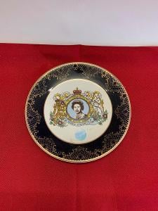 Anglický porcelán Queen Elizabeth England sběratelský talířek 1ks
