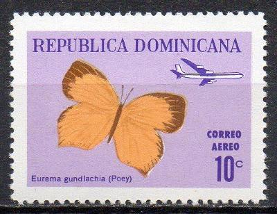 Dominikánská republika-Motýli 1966* Mi.873 / 5 €
