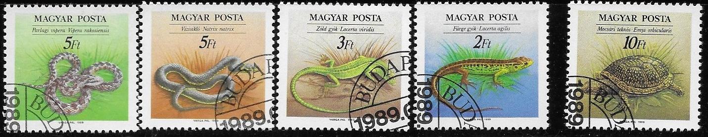 Maďarsko CTO 1989 Plazi - Tematické známky