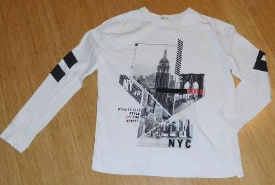 H&M - bílé tričko s obrázkem - 170