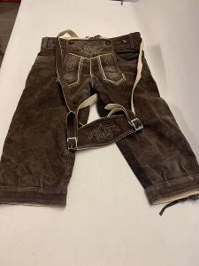 Dětské kožené, kalhoty, kraťasy Lederhose, vel. 152