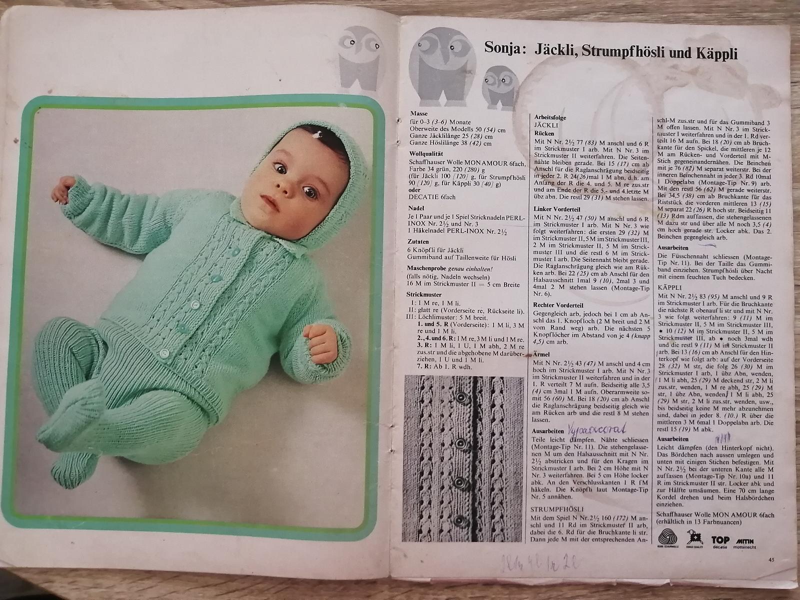 časopis - SCHAFFHAUSER UND SPINNERIN WOLLE 11/1994 pletená móda děti - Knihy a časopisy