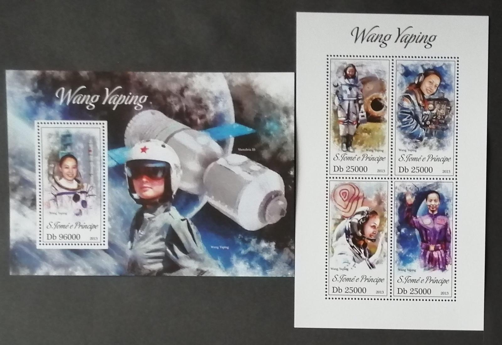 Svätý Tomáš 2013 Mi.5346-9+Bl.929 20€ Wang Yaping, Čínska kozmonautka - Známky
