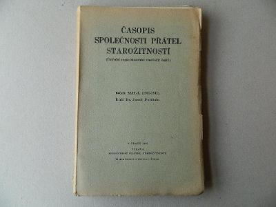Časopis společnosti přátel starožitností - 49. a 50. ročník/1941-1942