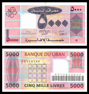 LIBANON 5000 Livres 2004 P-85a UNC