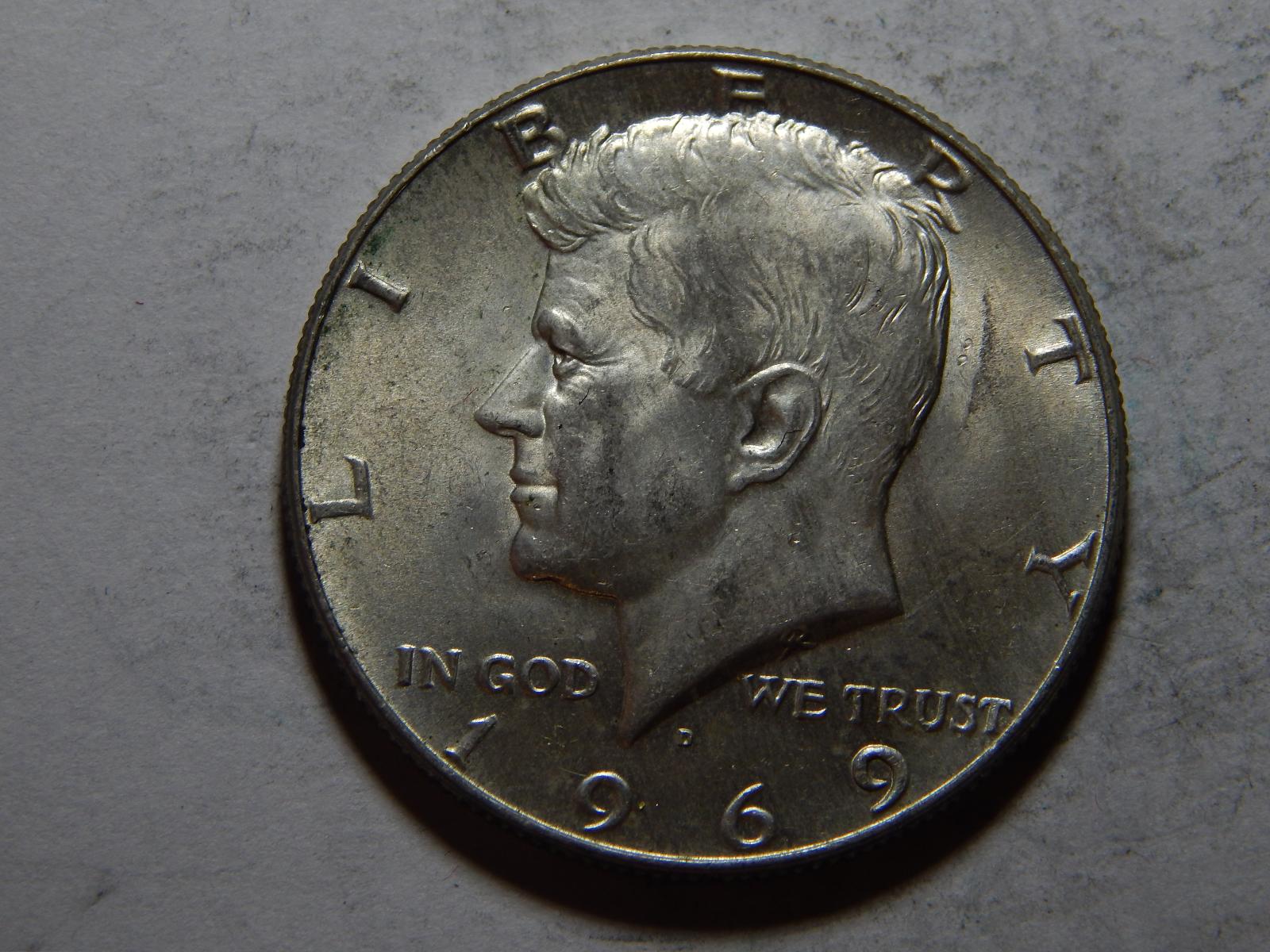USA ½ Dollar 1969 D Kennedy Ag UNC č28987 - Numizmatika