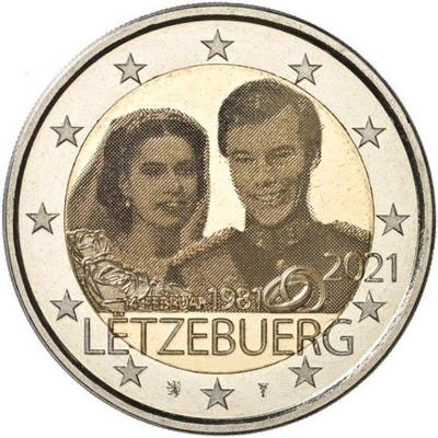 2 euro sběratelské Lucembursko 2021 Svatba Foto