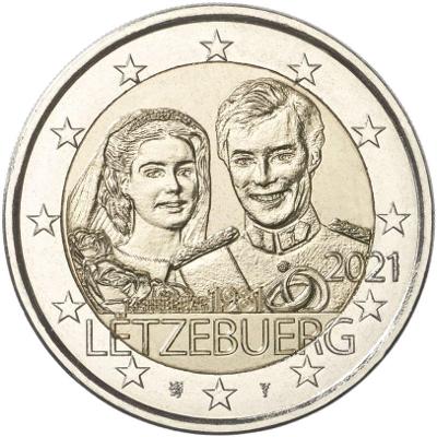 2 euro sběratelské Lucembursko 2021 Svatba Reliéf