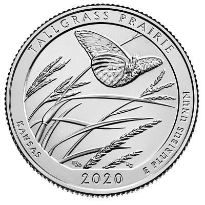 Quarter 25 cent 2020 P Tallgrass Prairie
