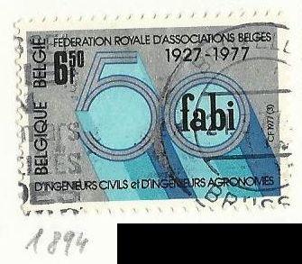 Belgie, rok 1977, Mi.1894, razítkovaná