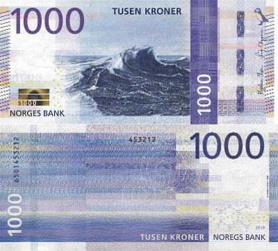 NORSKO 1000 Kronor 2019 P-57 UNC