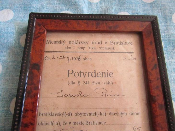 Městský notářský ústav Bratislava 1925/zaskleno