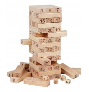 Rodinná hra dřevěná věž jenga tower 0492