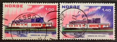 NORGE-NORSKO, 1973. Budova Nordu-Reykjavik, MiNr.662-663 / KT-413