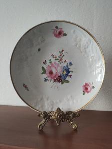 Starožitný Royal Crown Derby talíř ručně malovaný porcelán zn. 1806-25