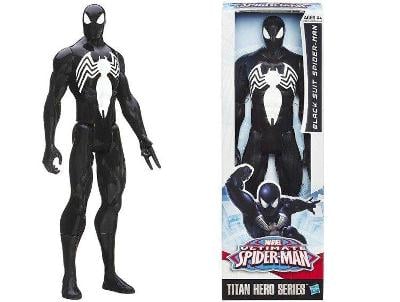 Spiderman Black Suit Černy Titan Hero Figurka 30 cm Hasbro Marvel