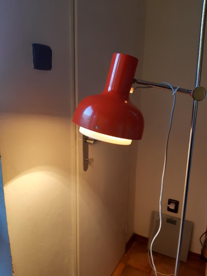 Retro podlahová, stojací lampa desing Josef Hůrka Napako, Brusel.RARE! - Starožitnosti