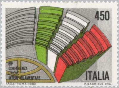 Itálie 1982 Známky Mi 1811 ** vlajka parlament Meziparlamentní unie